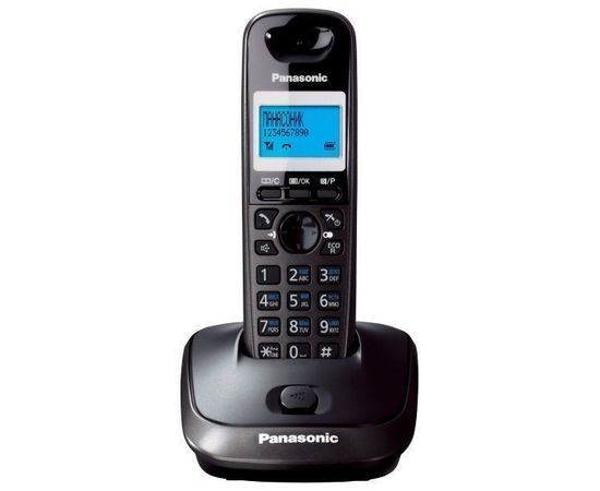 Телефон DECT Panasonic KX-TG2511RUT Titan, черный/темно-серый