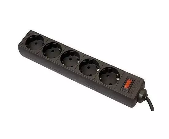 Сетевой фильтр 5 м. (Defender, 5 розеток) Black (99486)