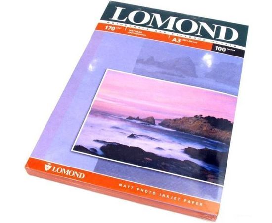 Фотобумага A3 170г/м2, 100 листов, матовая двусторонняя (Lomond) (0102012)