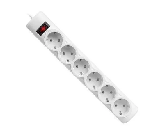 Сетевой фильтр 3 м. (Defender, 6 розеток, White) (99490)