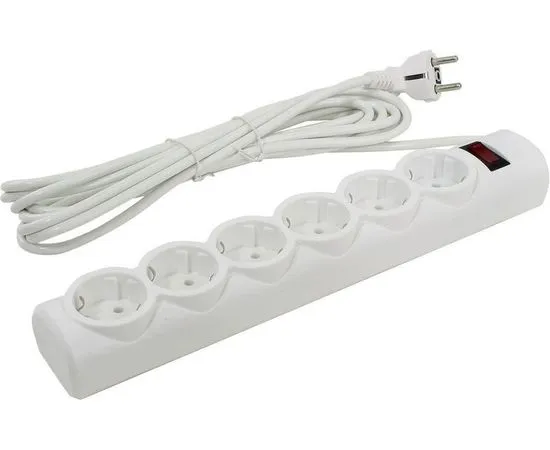 Сетевой фильтр 5 м. (Defender, 6 розеток) DFS 155 White (99493)