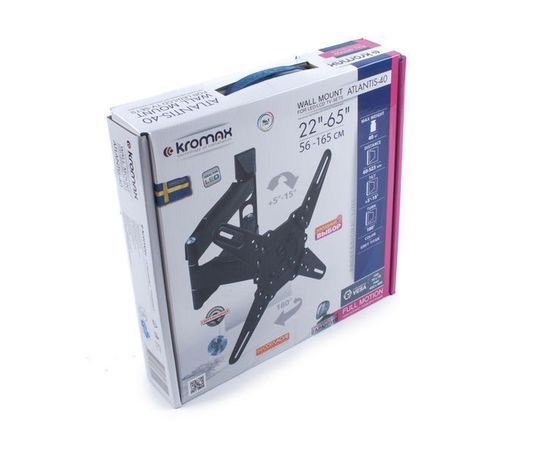 Кронштейн 22"-65" 4 ст. свободы, (Kromax, ATLANTIS-40) Grey (ATLANTIS-40 Grey), фото 4