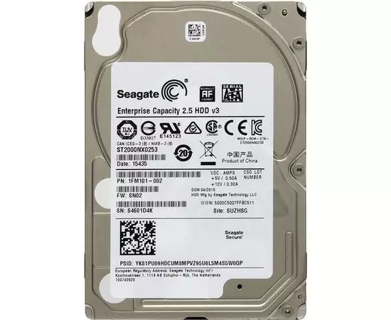 Винчестер для мобильных ПК Seagate 2Tb Enterprise Capacity (ST2000NX0253)