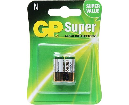 Батарейки (размер N, LR1)  GP 910A Super - упаковка 2шт, цена за 2шт (GP 910A-2ue2)