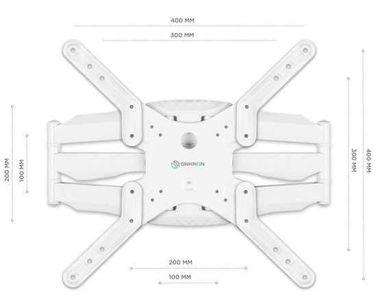 Кронштейн 37"-40" 4 ст. свободы, (ONKRON, M5) белый (4603728440255)