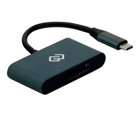 Картридер внешний USB Type-C Digma CR-C2501-G, темно-серый (CR-С2501-G)