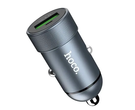 Автомобильное зарядное устройство HOCO Z32 Speed Up, USB A, QC3.0, серый (6931474711564)