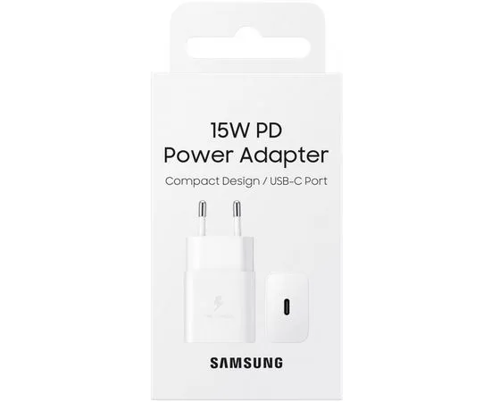 Зарядное устройство Samsung, USB C, PD2.0(15W), белый (EP-T1510NWEGRU), фото 4