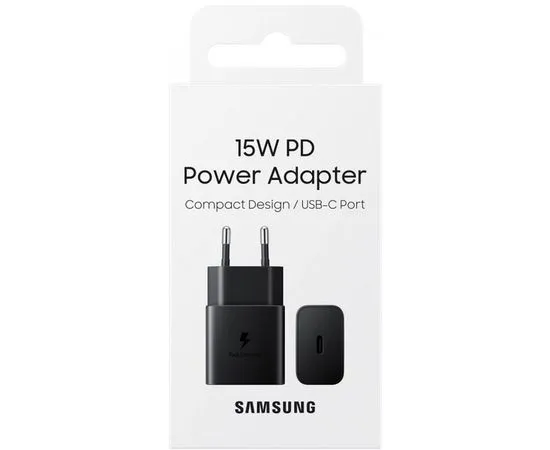 Зарядное устройство Samsung, USB C, PD2.0(15W), черный (EP-T1510NBEGRU), фото 4