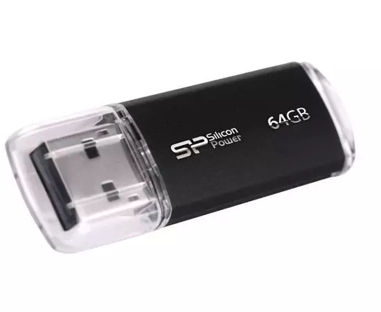 USB Flash-накопитель 64Gb (Silicon Power, Ultima U02) Black (SP0064GBUF2U02V1K)