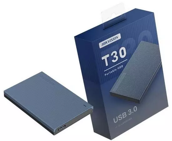 Внешний жесткий диск Hikvision 2Tb T30 Blue (HS-EHDD-T30/2T/BLUE), Цвет: Синий