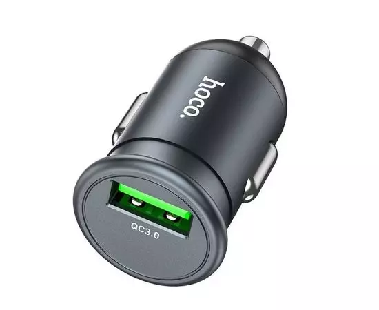 Автомобильное зарядное устройство HOCO Z43 Mighty, USB A, QC3.0, серый (6931474761194)