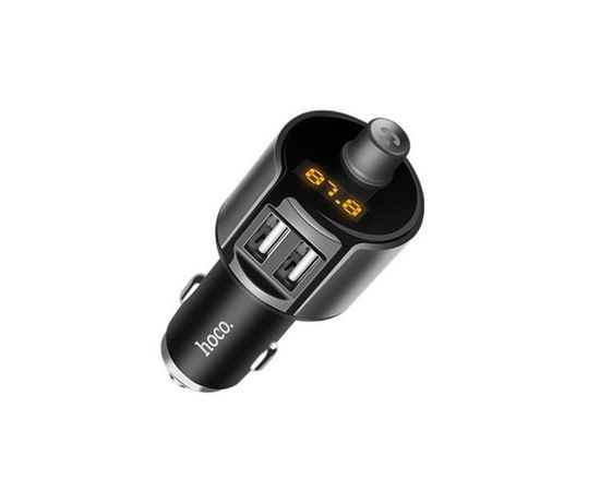 FM-трансмиттер HOCO E19 Smart, 2 USB 2.4A, черный (6957531067276)