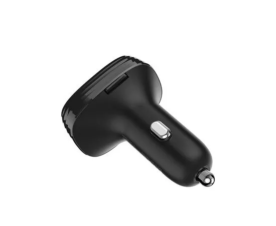 FM-трансмиттер Borofone BC16 MiniRock, 2 USB 3.4A, серый/черный (6957531091295), фото 3