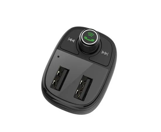 FM-трансмиттер Borofone BC16 MiniRock, 2 USB 3.4A, серый/черный (6957531091295), фото 4