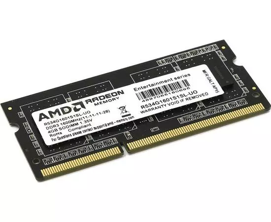 Оперативная память для ноутбука 4Gb DDR3L-1600MHz (AMD) (R534G1601S1SL-UO)