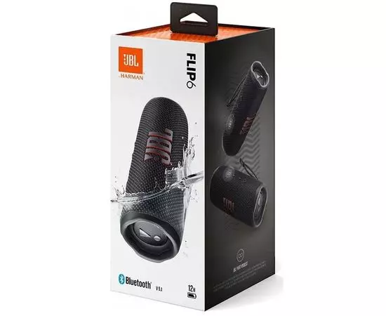 Портативная акустика JBL Flip 6 Black, черный (JBLFLIP6BLKEU), фото 4