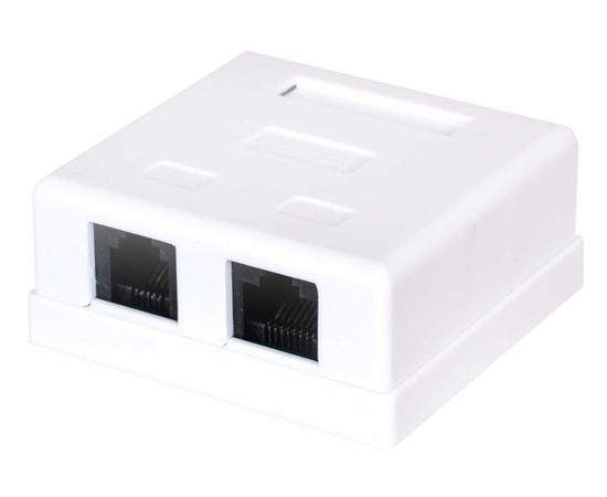 Розетка настенная комбинированная 1xRJ-45 (8P8C), 1xRJ-11 (4P4C) кат.5e (5bites) (LY-SB09)