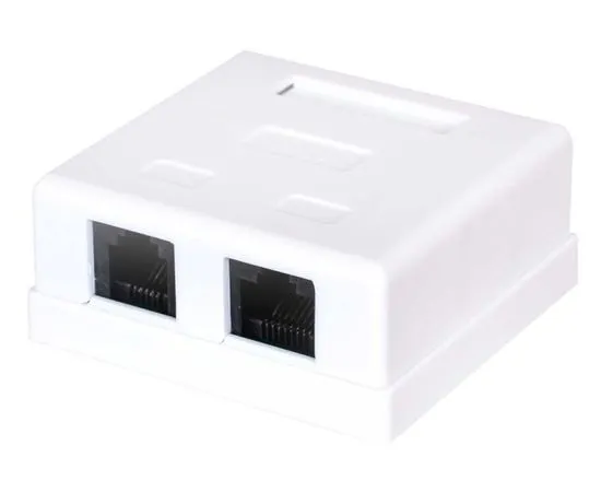 Розетка настенная комбинированная 1xRJ-45 (8P8C), 1xRJ-11 (4P4C) кат.5e (5bites) (LY-SB09)