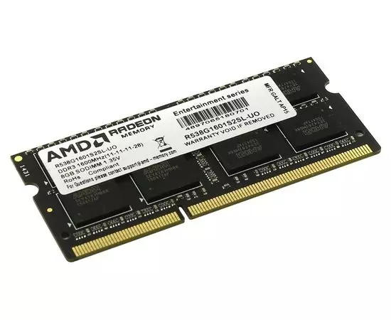 Оперативная память для ноутбука 8Gb DDR3L-1600MHz (AMD, OEM) (R538G1601S2SL-UO)