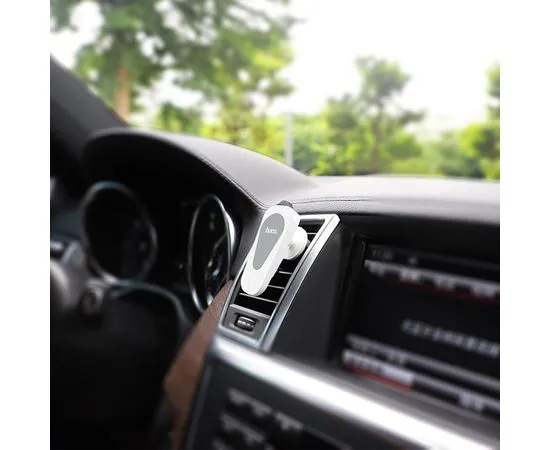 Автомобильный держатель на воздуховод HOCO CA37, магнит, белый (6957531086321), фото 5