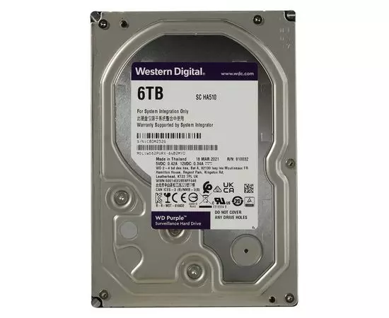Жесткий диск Western Digital 6Tb Purple (WD62PURX)
