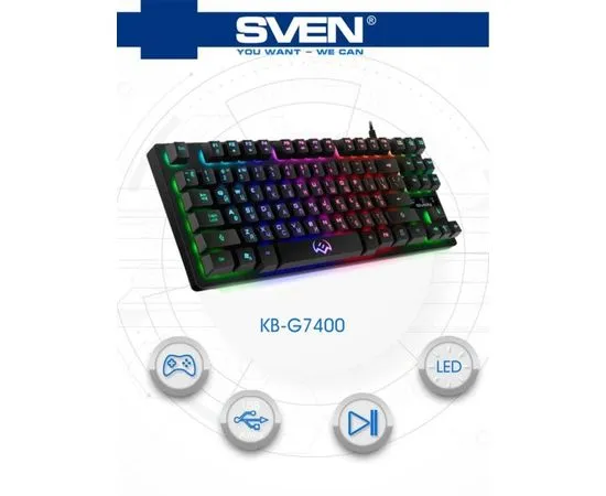 Клавиатура Sven KB-G7400, USB (SV-019488), фото 5