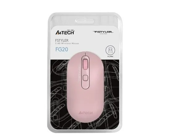 Мышь A4 Tech Fstyler FG20 розовая (FG20  PINK), Цвет: Розовый, фото 5
