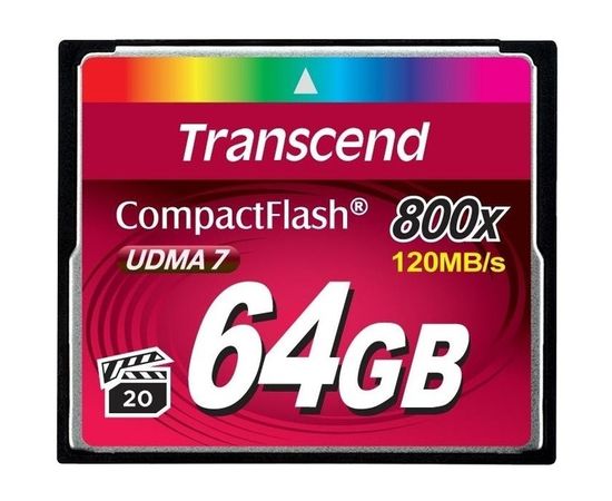 Карта памяти Compact Flash Transcend 64Gb 800x (TS64GCF800)