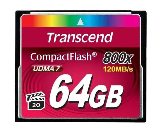 Карта памяти Compact Flash Transcend 64Gb 800x (TS64GCF800)