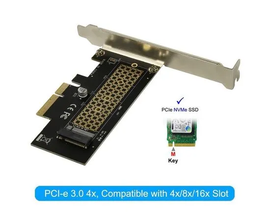 Плата расширения PCI-E x4 -> m.2 NVMe (ORIENT, C300E) (31100), фото 2