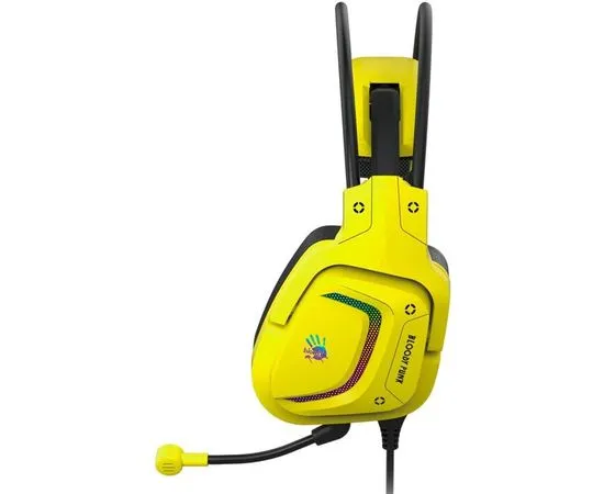 Наушники с микрофоном A4 Tech Bloody G575 PUNK, желтые, фото 4