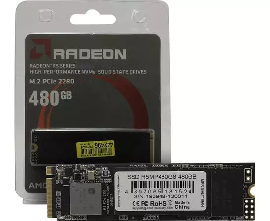 Накопитель SSD M.2 480Gb AMD R5 Series (R5MP480G8)