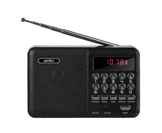 Радиоприемник Perfeo PALM FM+, черный (i90-BL)