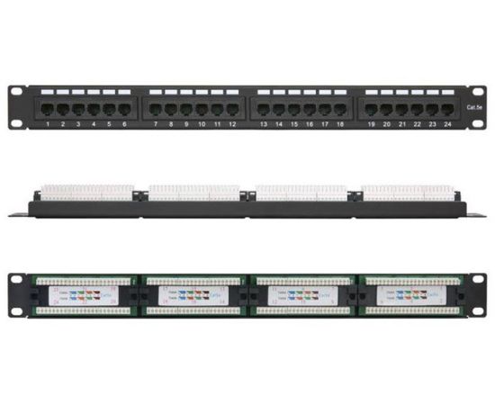 Патч-панель NETLAN EC-URP-24-UD2 19", 1U, 24 порта