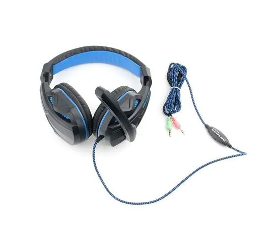 Наушники с микрофоном Gembird MHS-G215 черный/синий, фото 2