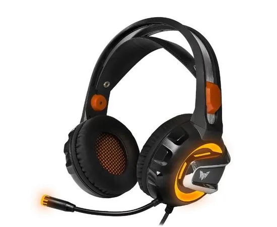 Наушники с микрофоном CROWN CMGH-3003, черный/оранжевый