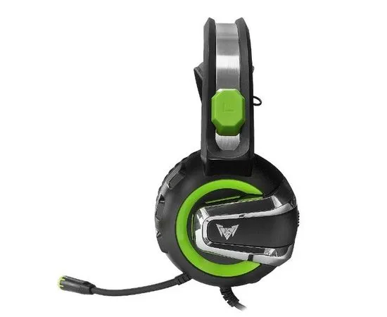 Наушники с микрофоном CROWN CMGH-3002, черный/зеленый, фото 2