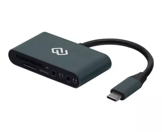 Картридер внешний USB Type-C Digma CR-СA2512-G, темно-серый, фото 2
