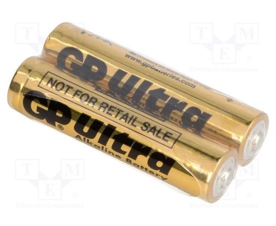 Батарейка (размер AAA, LR03) GP LR03 Ultra - упаковка 2шт, цена за 2шт, эконом.упаковка (GP 24AU-S2)