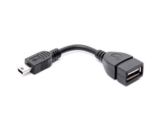 Кабель OTG USB 2.0 (F) -> miniUSB, 0.1m, 5pin черный (Atcom) (АТ2822)