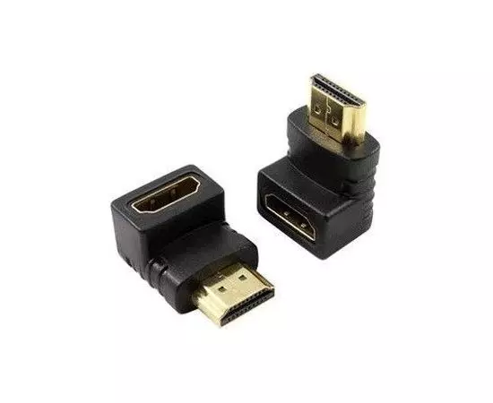 Переходник HDMI (F) -> HDMI (M) (угловой соединитель, под 90 градусов, ATcom) (AT3804)
