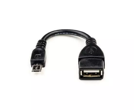 Кабель OTG USB 2.0 (F) -> microUSB, 0.1m (Atcom) (АТ3792)
