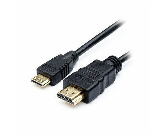 Кабель mini-HDMI (M) - HDMI (M) 1m, Atcom, черный, блистер (АТ6153)