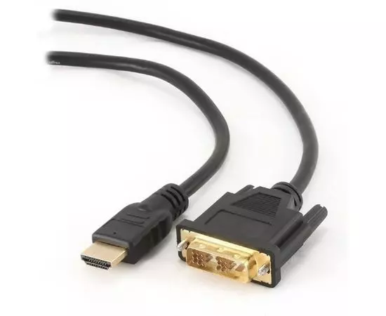 Кабель HDMI (M) - DVI (M), 1.8m, позол.разъемы, экран, Gembird, черный (CC-HDMI-DVI-6)