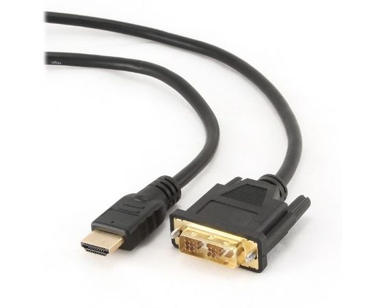 Кабель HDMI (M) - DVI (M), 3m, позол.разъемы, экран, Gembird, черный (CC-HDMI-DVI-10)