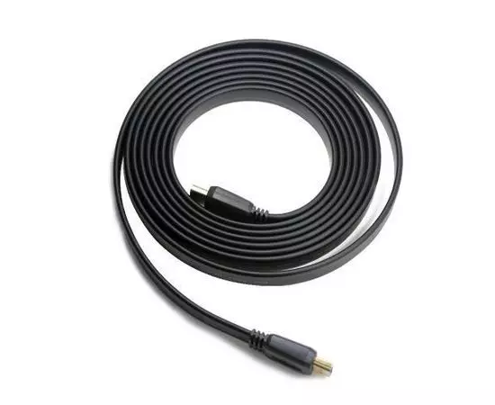 Кабель HDMI 1.8m, v1.4, позол.разъемы, ПЛОСКИЙ, Gembird, черный (CC-HDMI4F-6), фото 2