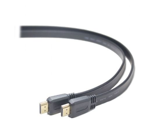 Кабель HDMI 3m, v1.4, плоский, Gembird, черный (CC-HDMI4F-10)
