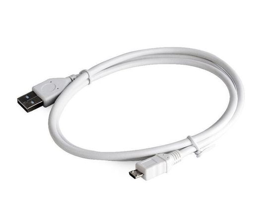 Кабель USB2.0 AM -> Micro-BM, 1m (Cablexpert) белый (CCP-mUSB2-AMBM-W-1M)