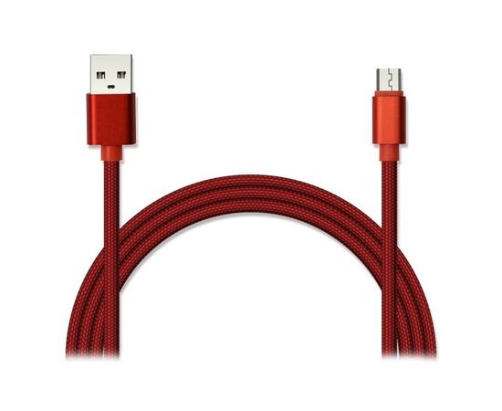 Кабель USB2.0 AM -> Micro-BM, 1m (Jet.A) кабель в оплетке, красный (JA-DC21 Red)